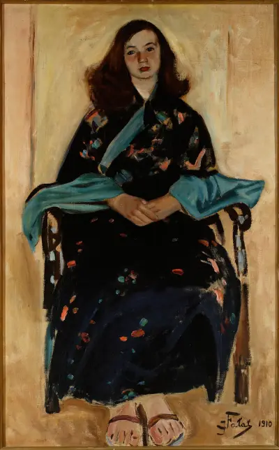 Woman in kimono av Julian Falat