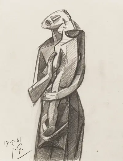 Mère et enfant av Julio González