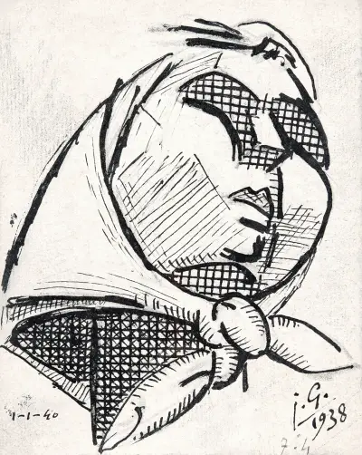 Visage de paysanne av Julio González