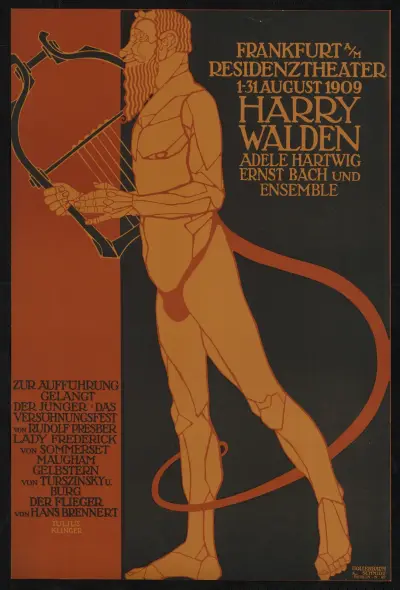 Harry Walden, Adele Hartwig, Ernst Bach und Ensemble im Residenztheater Frankfurt am Main av Julius Klinger