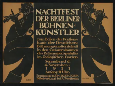 Nachtfest Berliner Bühnenkünstler av Julius Klinger