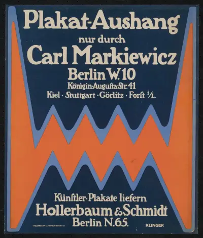 Affisch – Endast anslagen av Carl Markiewicz av Julius Klinger