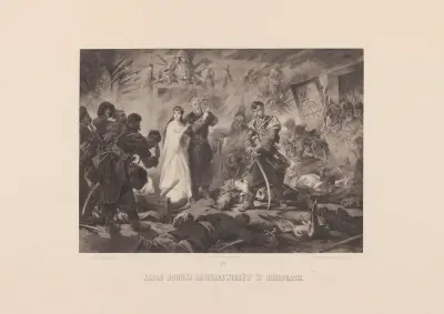 Bohun attacks the Kurcewicze in Rozłogi av Juliusz Kossak