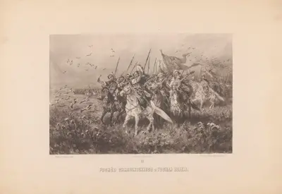 Chmelnitskij marscherar med Tugay Bey av Juliusz Kossak
