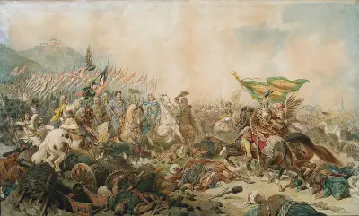 Sobieski at Vienna (Prophet’s Standard) av Juliusz Kossak