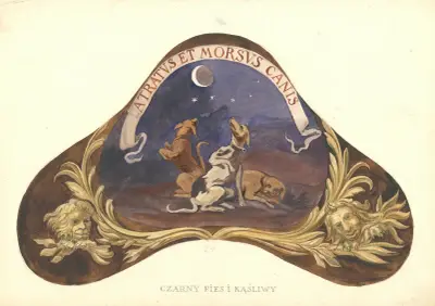 Schwarzer Hund und ein bissiger = Latratus et morsus canis von Juliusz Makarewicz