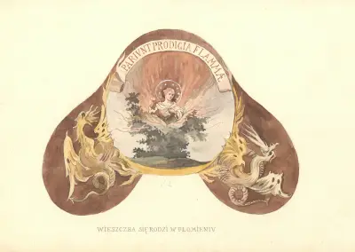 Ett under föds i lågan (Pariunt prodigia flammae) av Juliusz Makarewicz
