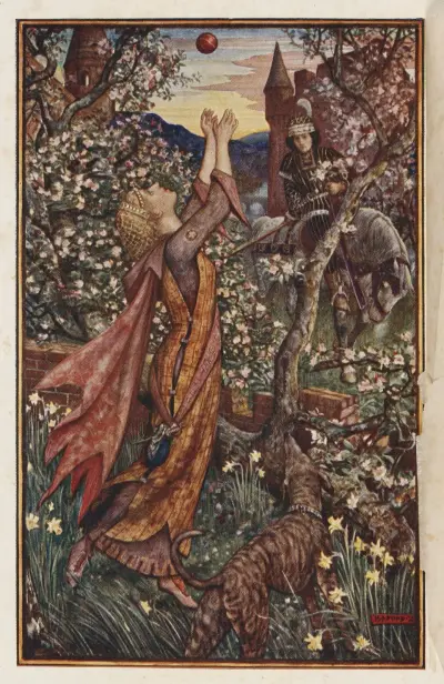 Hur kungen fann flickan leka med boll i fruktträdgården av Henry Justice Ford