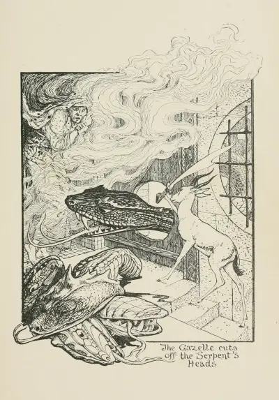 Gasellen hugger av ormhuvudena av Henry Justice Ford