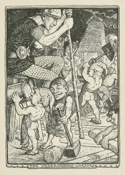 Underjordiska arbetare av Henry Justice Ford