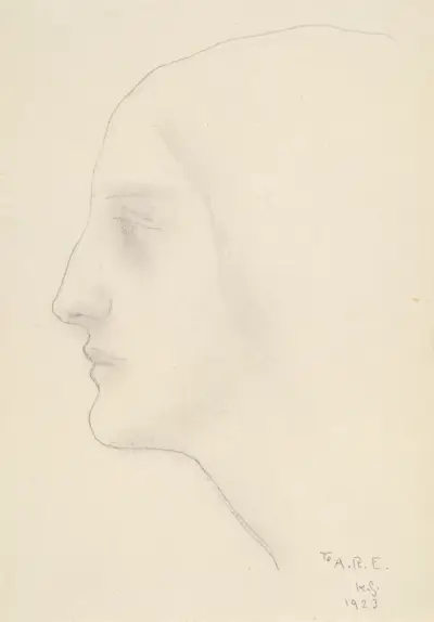 Profil av en kvinna av Kahlil Gibran