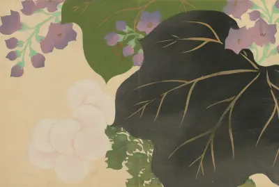 Krysantemum och paulownia (Kikukiri) av Kamisaka Sekka