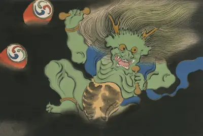 Åskguden (Raijin) av Kamisaka Sekka