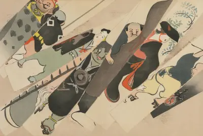 Otsu-e (Otsu-e) av Kamisaka Sekka