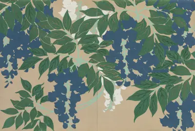 Wisteria (Fuji) av Kamisaka Sekka