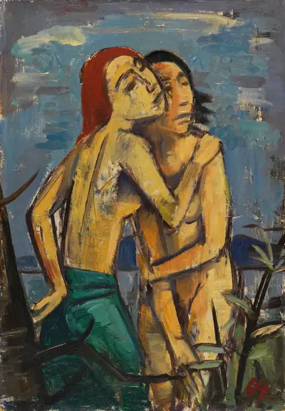 Girlfriends av Karl Hofer