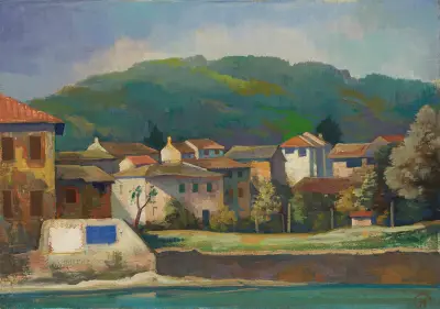 Lavena (Tessin) av Karl Hofer
