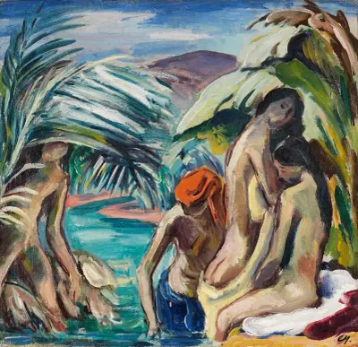 Tropical Bath av Karl Hofer