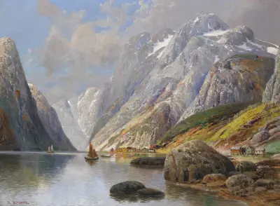 Fjordlandskap av Karl Kaufmann