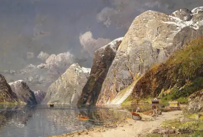 Grosse Fjordlandschaft av Karl Kaufmann