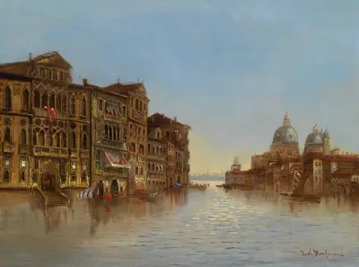 Venedig Mit Santa Maria Della Salute av Karl Kaufmann