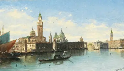 Veneziansk scen II av Karl Kaufmann