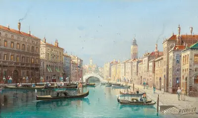 Veneziansk scen III av Karl Kaufmann