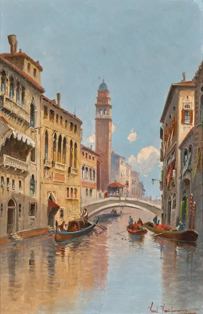 Venice, a View of a Canal av Karl Kaufmann