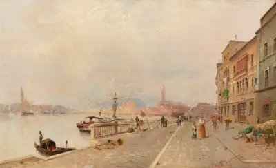 Venice Riva dei Sette Martiri av Karl Kaufmann