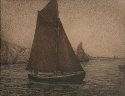 Nätfiskebåtar av Karl Nordström