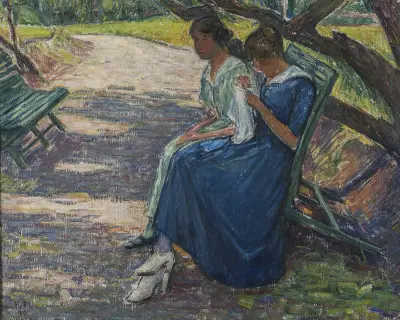 Siesta i trädgården av Karl Nordström