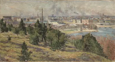 Blick auf Stockholm von Skansen von Karl Nordström