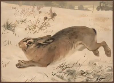 Hare på vintern av Karl Wagner