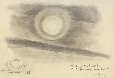 Måne kvällen före månförmörkelsen den 26.9.31 av Karl Wiener