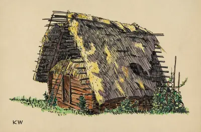 Utan titel (Lada med halm) av Karl Wiener