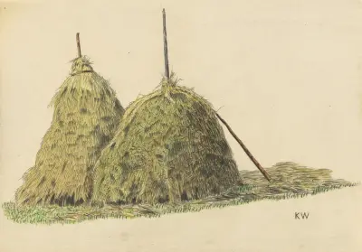 Utan titel (Halmbalar) av Karl Wiener