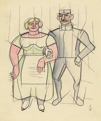 Utan titel (Kvinna och man) av Karl Wiener