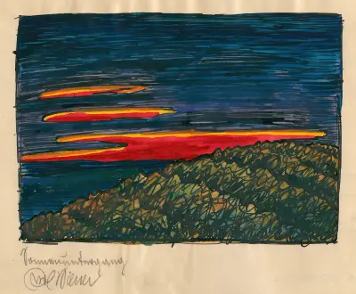 Solnedgång av Karl Wiener
