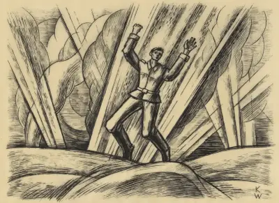 Wofür (Soldat in Minenfeld) av Karl Wiener