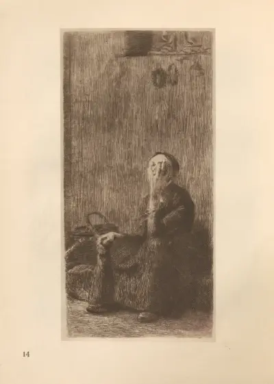 An der Kirchenmauer, 1925 av Käthe Kollwitz