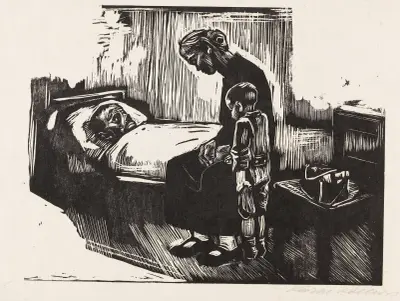 Besuch im Krankenhaus av Käthe Kollwitz