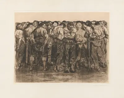 Die Gefangenen av Käthe Kollwitz