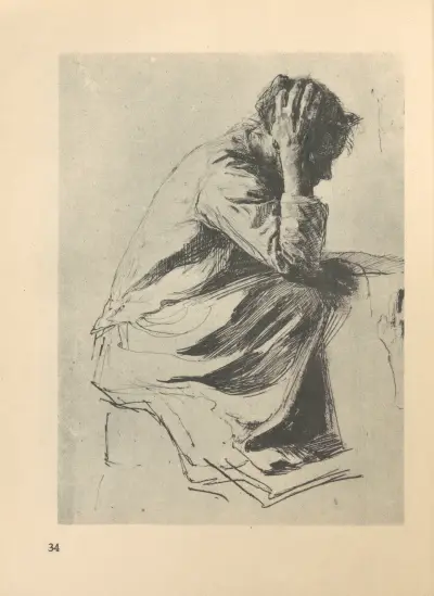 Frau an Wiege, 1925 – nr 2 av Käthe Kollwitz