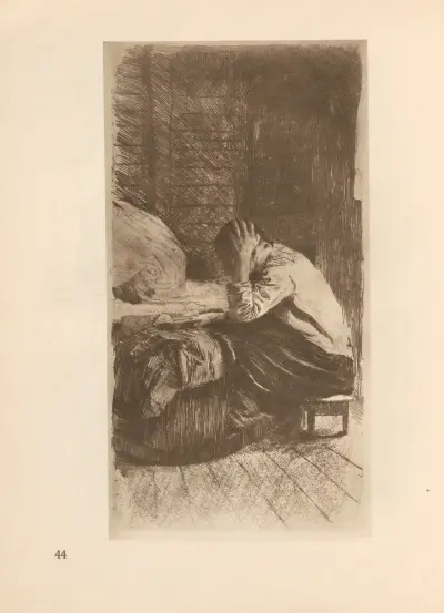 Frau an Wiege, 1925 – nr 1 av Käthe Kollwitz