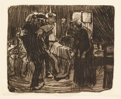 Hamburger Kneipe av Käthe Kollwitz