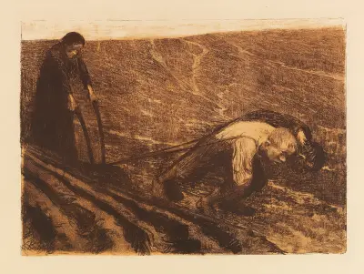 Pflugzieher und Weib av Käthe Kollwitz