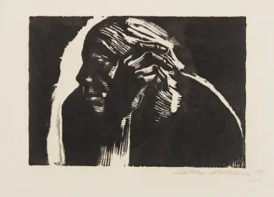 Selbstbildnis., 1924 – nr 2 av Käthe Kollwitz