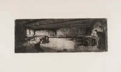 Szene aus Germinal av Käthe Kollwitz