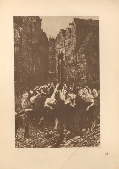 Tanz um die Guillotine, 1925 – nr 1 av Käthe Kollwitz