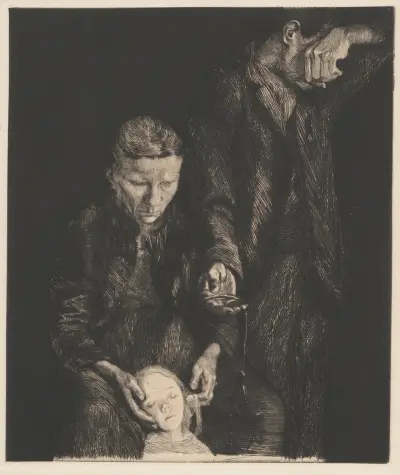 Zertretene. Arme Familie av Käthe Kollwitz